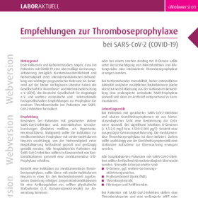 2020-11 Empfehlungen zur Thromboseprophylaxe bei SARS-CoV-2 