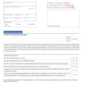 Genetic Testing Consent Form (GenDG)