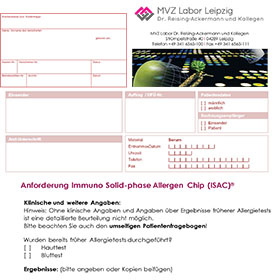Anforderungsschein ISAC
